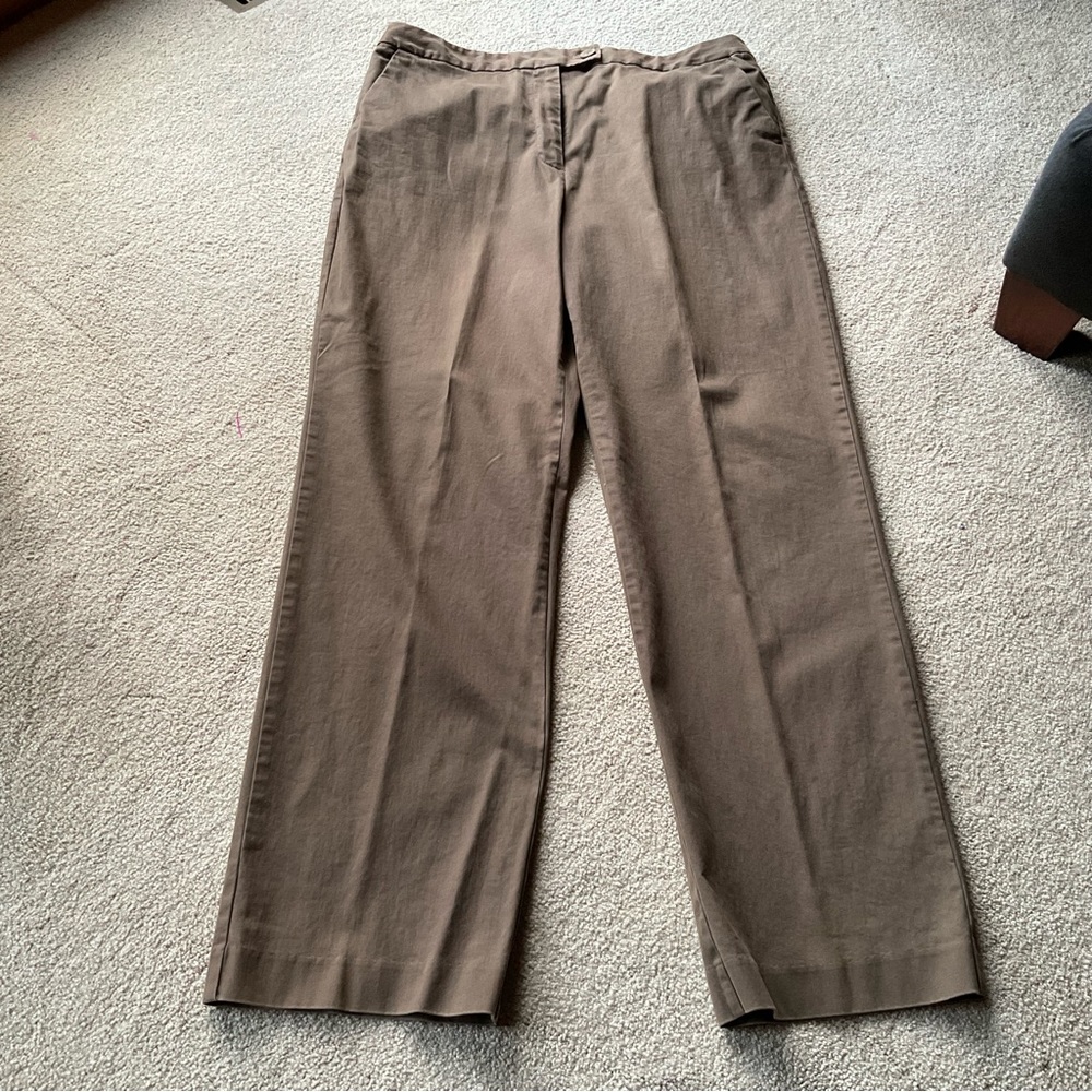TALBOT’S Chocolate Brown brushed cotton pants, size 16
